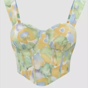 COPY - CIDER, Free add on Corset Top, Blue, Yellow & Green Size Small